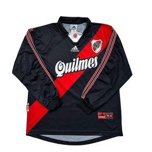 Vintage Adidas Quilmes Argentina River Plate Long Sleeve Soccer Futbol Jersey L